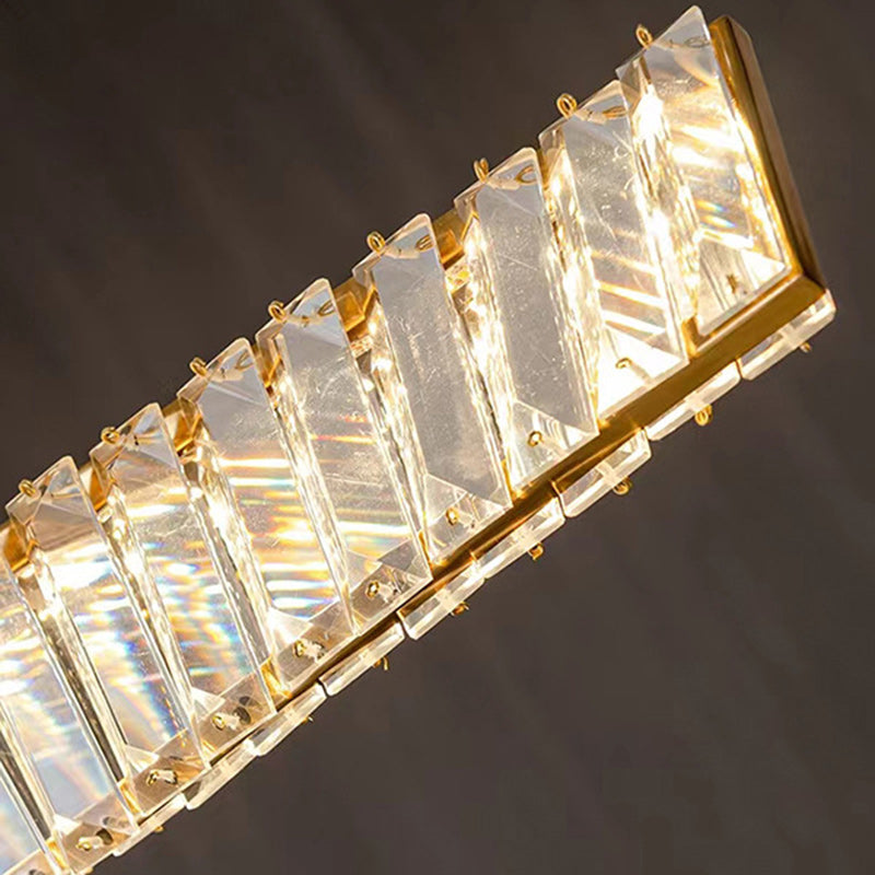 Luxury Twisted Stainless Steel Crystal LED Wall Sconce Lamp