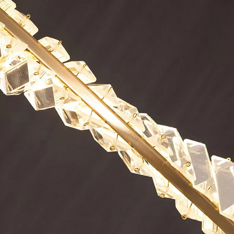 Luxury Twisted Stainless Steel Crystal LED Wall Sconce Lamp