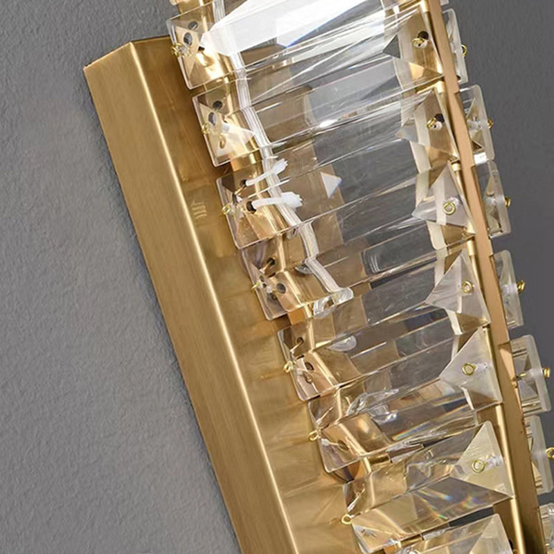 Luxury Twisted Stainless Steel Crystal LED Wall Sconce Lamp