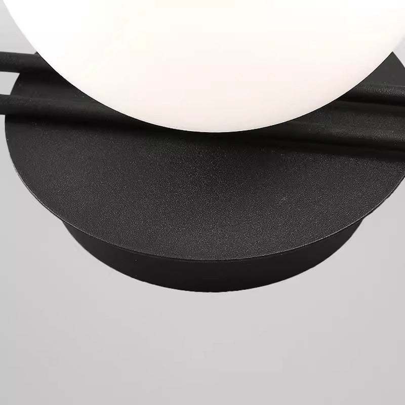 Creative Circle Iron Glass 1-Light Wall Sconce Lamp