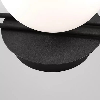Creative Circle Iron Glass 1-Light Wall Sconce Lamp
