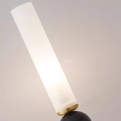 Nordic Cylinder Copper Marble 1-Light Wall Sconce Lamp