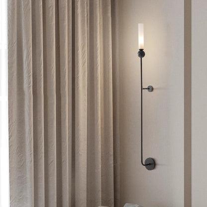 Nordic Cylinder Copper Marble 1-Light Wall Sconce Lamp