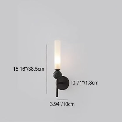 Nordic Cylinder Copper Marble 1-Light Wall Sconce Lamp