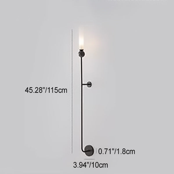Nordic Cylinder Copper Marble 1-Light Wall Sconce Lamp