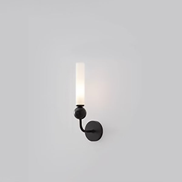 Nordic Cylinder Copper Marble 1-Light Wall Sconce Lamp