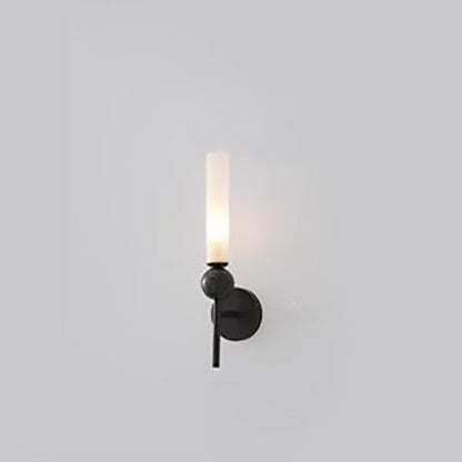 Nordic Cylinder Copper Marble 1-Light Wall Sconce Lamp