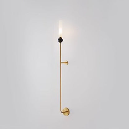 Nordic Cylinder Copper Marble 1-Light Wall Sconce Lamp