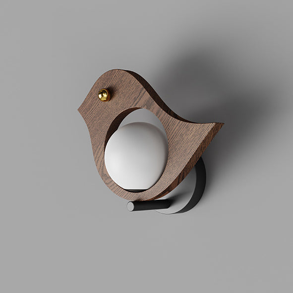 Creative Animal Solid Wood Plastic LED Wall Sconce Lamp