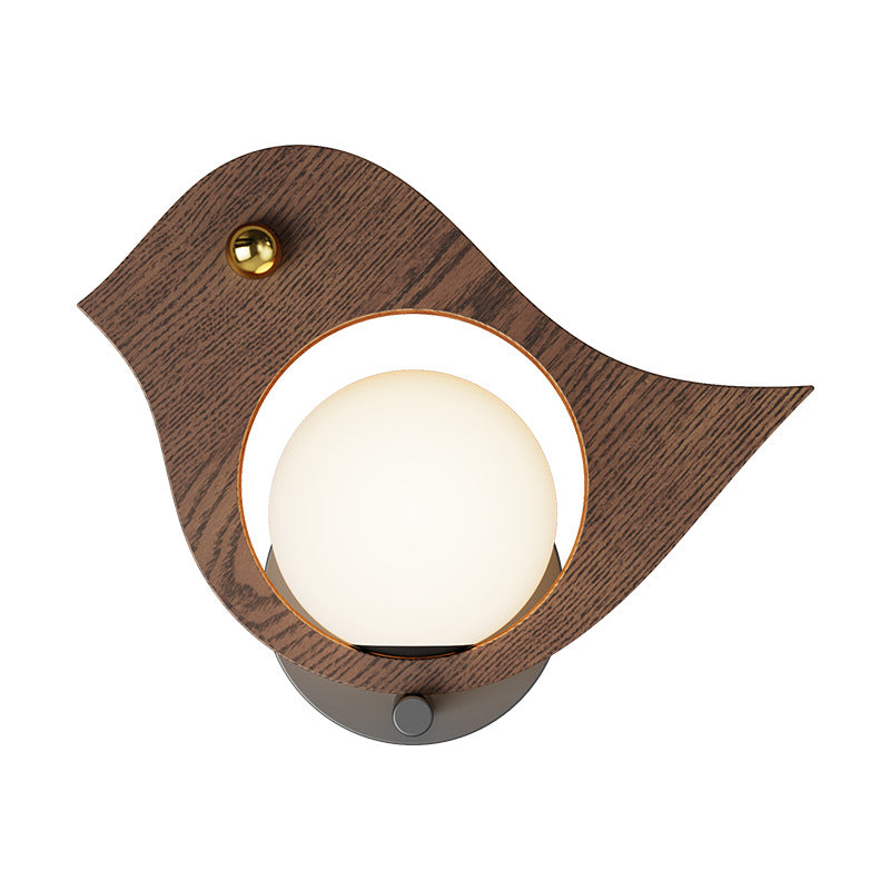 Creative Animal Solid Wood Plastic LED Wall Sconce Lamp