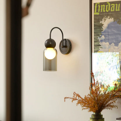 Simplicity Globe Copper Glass 1-Light Wall Sconce Lamp