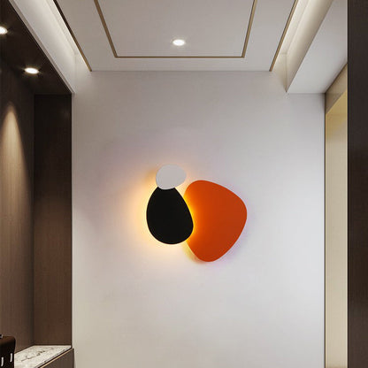 Modern Art Deco Oval Iron Acrylic LED Wall Sconce Lamp