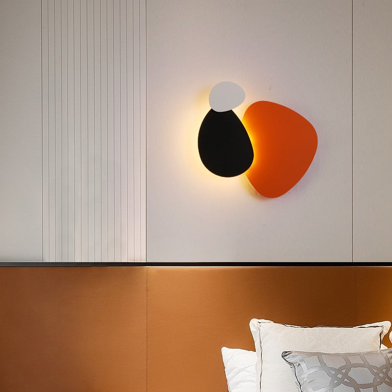 Modern Art Deco Oval Iron Acrylic LED Wall Sconce Lamp