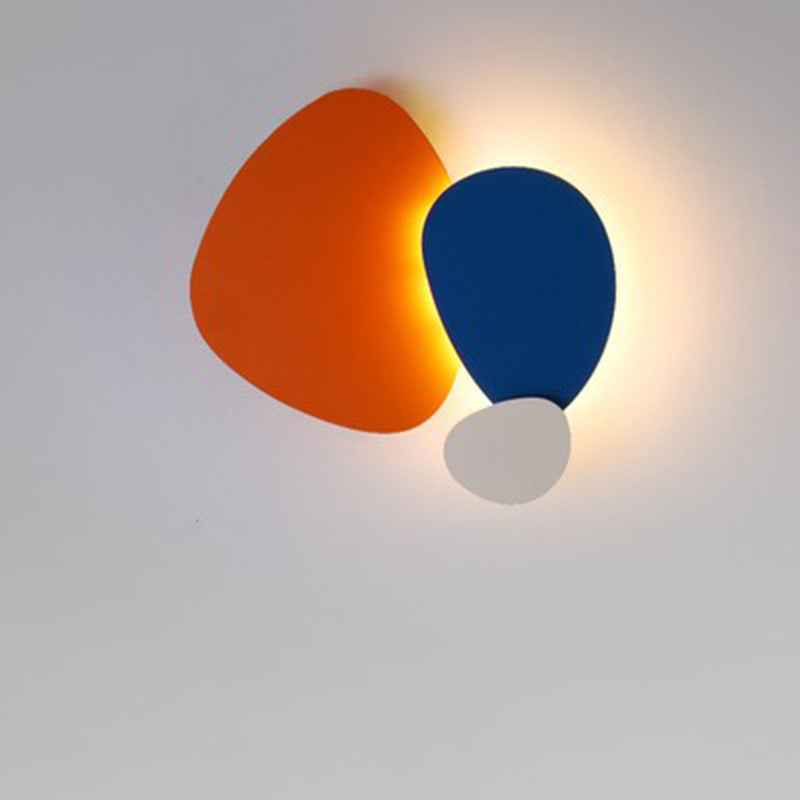 Modern Art Deco Oval Iron Acrylic LED Wall Sconce Lamp