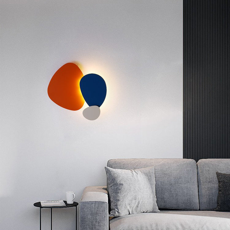 Modern Art Deco Oval Iron Acrylic LED Wall Sconce Lamp