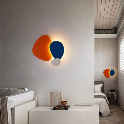 Modern Art Deco Oval Iron Acrylic LED Wall Sconce Lamp