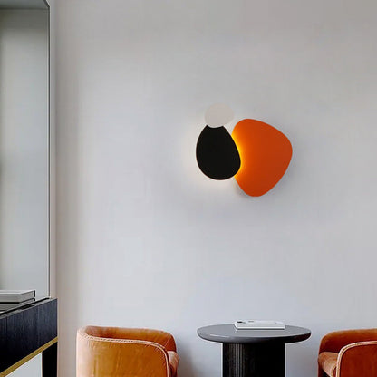 Modern Art Deco Oval Iron Acrylic LED Wall Sconce Lamp
