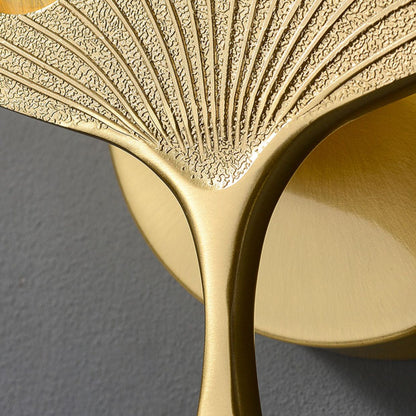 Ginkgo Biloba Copper LED Wall Sconce – Chinese Design
