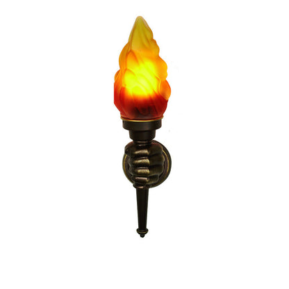 Torchbearer Aluminum Glass 1-Light Wall Sconce Lamp