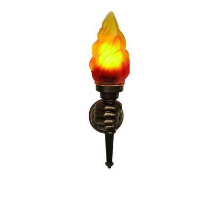 Torchbearer Aluminum Glass 1-Light Wall Sconce Lamp