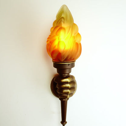 Torchbearer Aluminum Glass 1-Light Wall Sconce Lamp