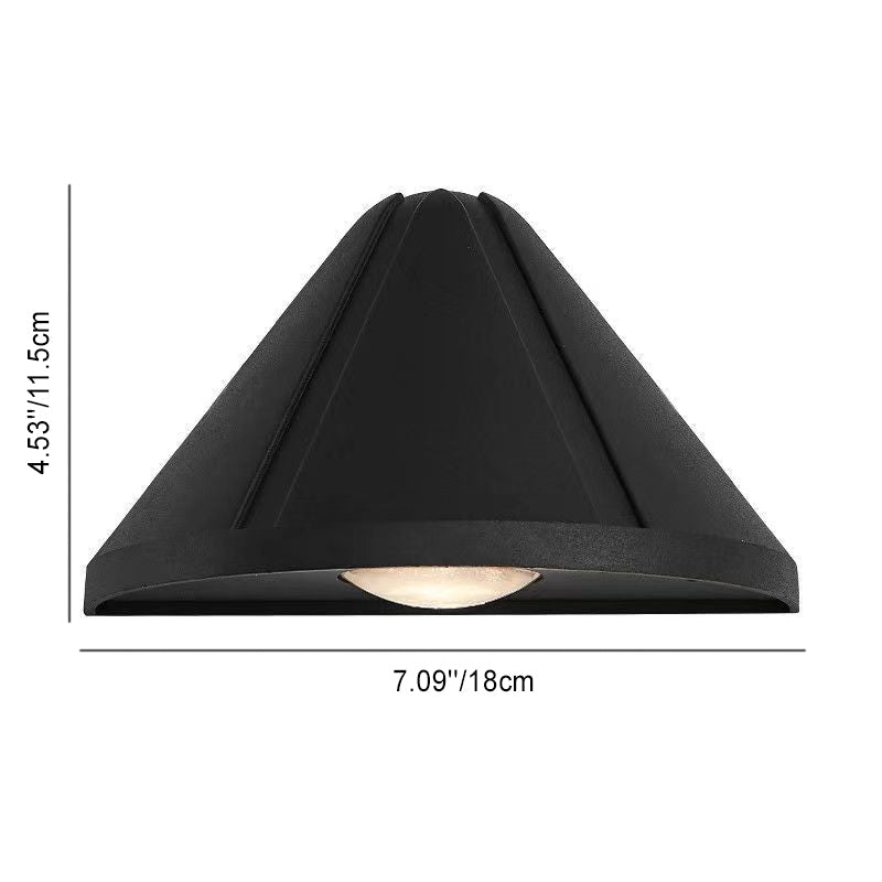 Simplicity Cone Aluminum Optical Lens LED Wall Sconce Lamp
