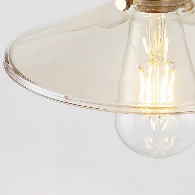 Flying Rubberwood Iron Glass 1-Light Wall Sconce Lamp