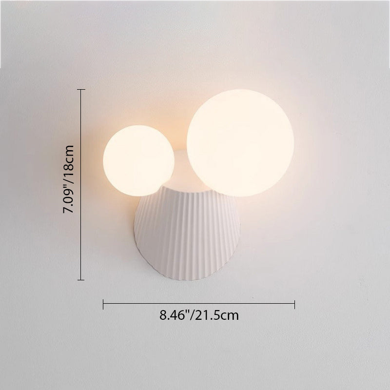 Creative Cactus Cylinder Resin PE 2-Light Wall Sconce Lamp