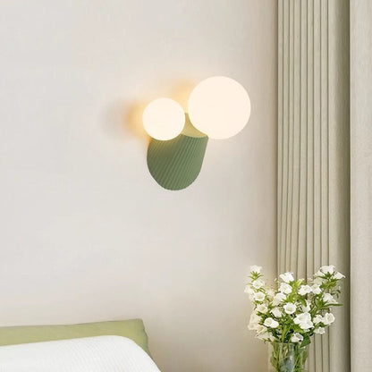 Creative Cactus Cylinder Resin PE 2-Light Wall Sconce Lamp