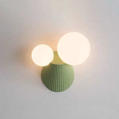 Creative Cactus Cylinder Resin PE 2-Light Wall Sconce Lamp