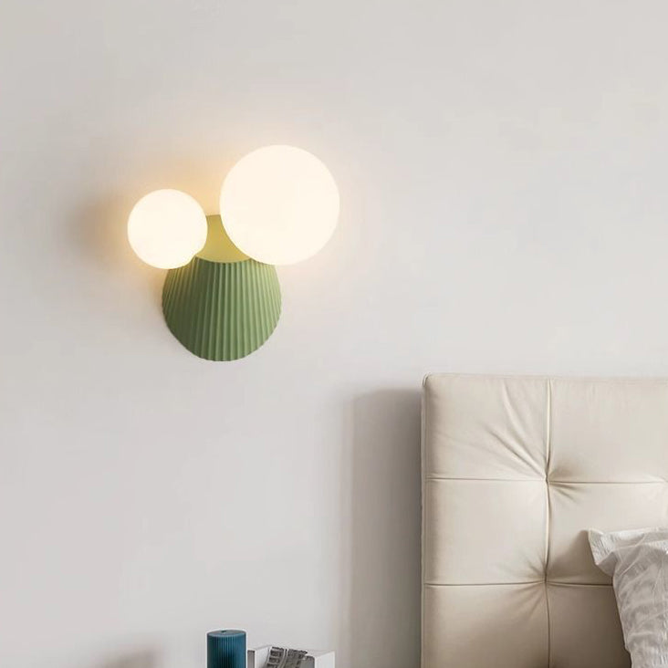 Creative Cactus Cylinder Resin PE 2-Light Wall Sconce Lamp