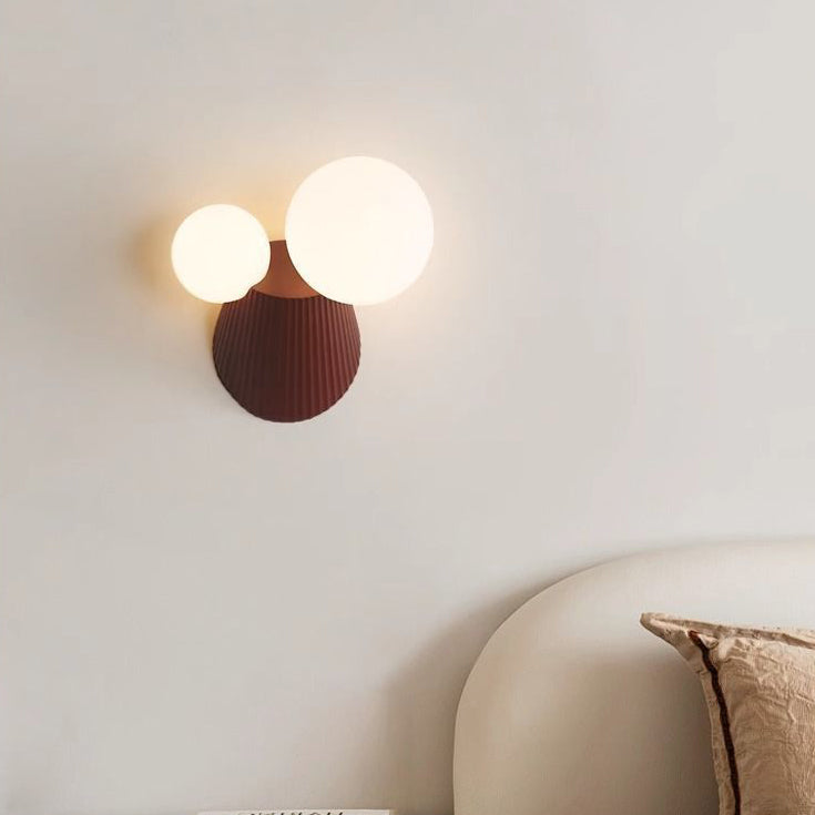 Creative Cactus Cylinder Resin PE 2-Light Wall Sconce Lamp