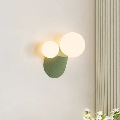 Creative Cactus Cylinder Resin PE 2-Light Wall Sconce Lamp