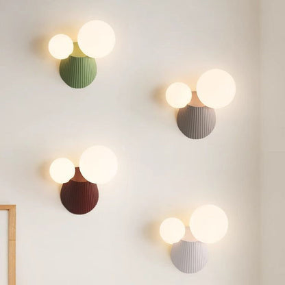 Creative Cactus Cylinder Resin PE 2-Light Wall Sconce Lamp