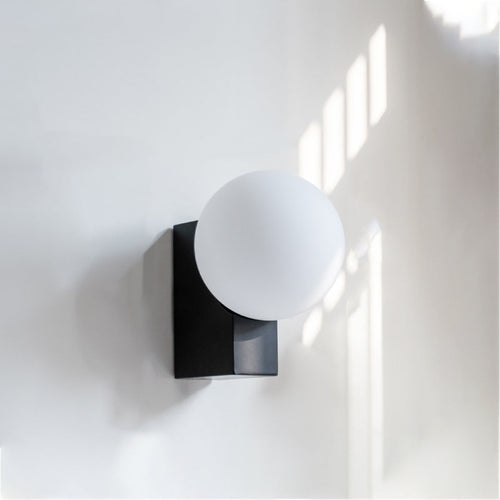 Simplicity Rectangular Iron Glass 1-Light Wall Sconce Lamp