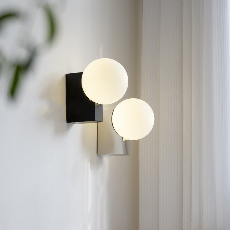 Simplicity Rectangular Iron Glass 1-Light Wall Sconce Lamp