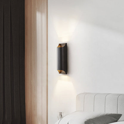 Modern Luxury Rectangular Copper 2-Light Wall Sconce Lamp