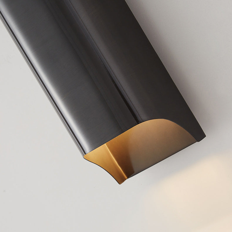 Modern Luxury Rectangular Copper 2-Light Wall Sconce Lamp