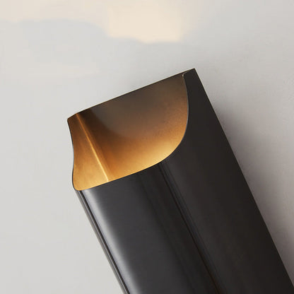 Modern Luxury Rectangular Copper 2-Light Wall Sconce Lamp