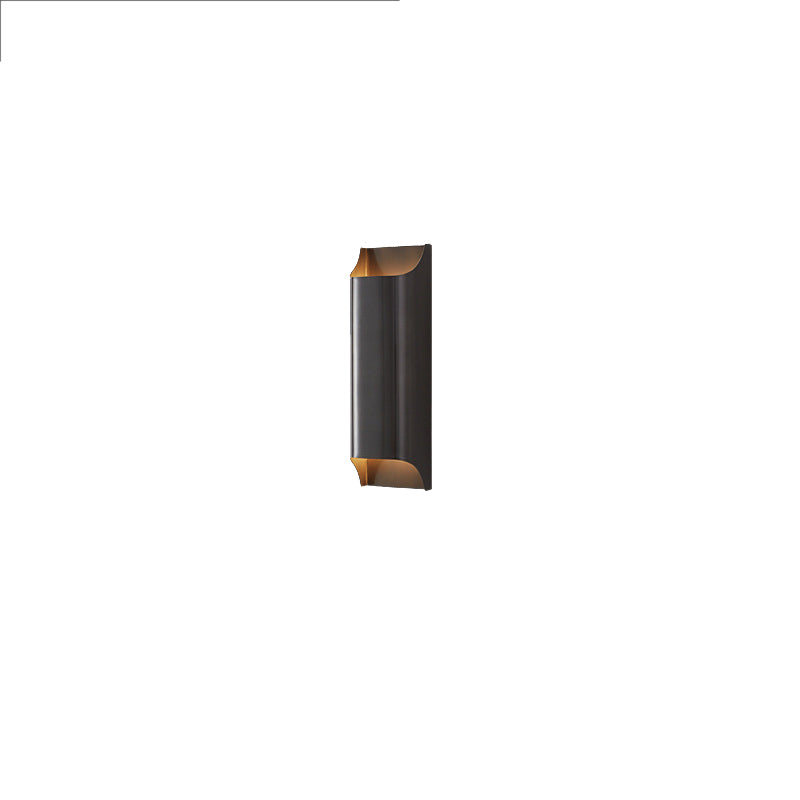 Modern Luxury Rectangular Copper 2-Light Wall Sconce Lamp