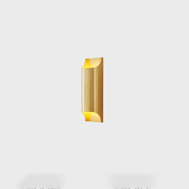 Modern Luxury Rectangular Copper 2-Light Wall Sconce Lamp