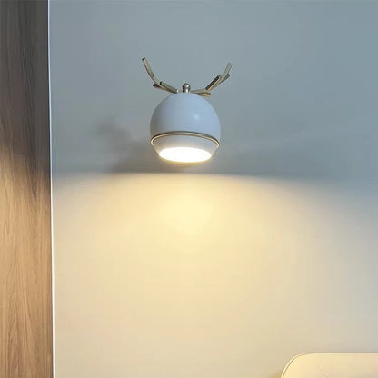 Creative Antlers Globe Iron 1-Light Wall Sconce Lamp