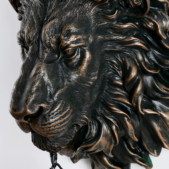 Lion Water Drop Resin Crystal 1-Light Wall Sconce Lamp