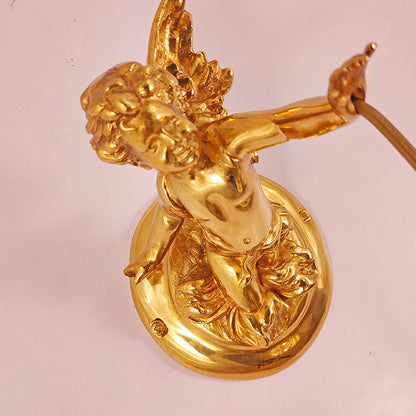Modern Art Deco Angel Copper 2-Light Wall Sconce Lamp