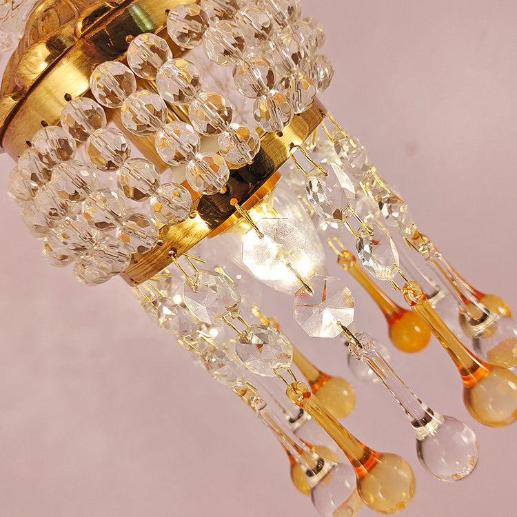 Modern Art Deco Angel Copper 2-Light Wall Sconce Lamp