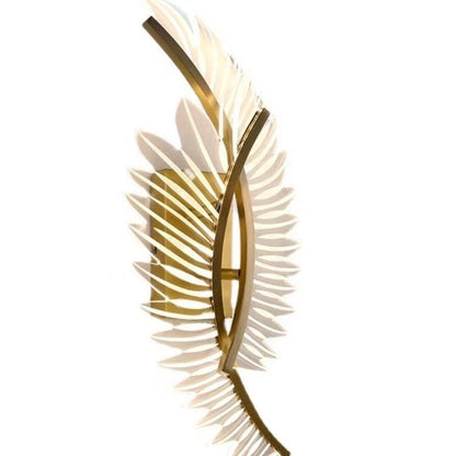 Scandinavian Leaf Curved Iron Acrylic LED Wall Sconce Lamp