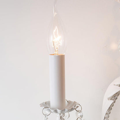 Candle Iron Crystal Glass 3-Light Wall Sconce Lamp
