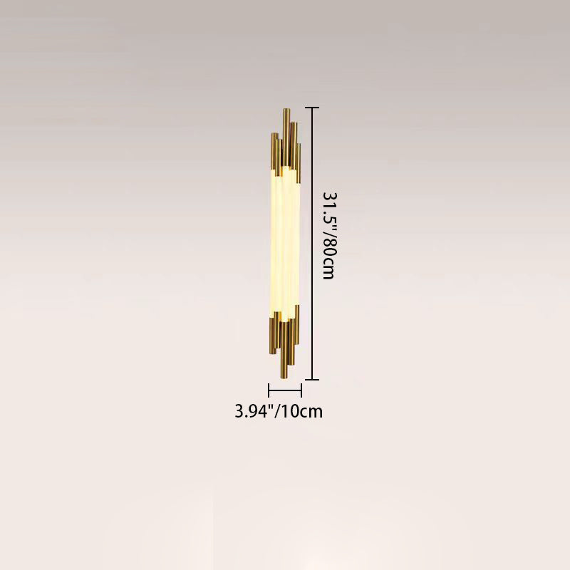 Simplicity Strip Iron Acrylic Copper LED Wall Sconce Lamp