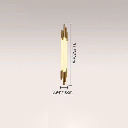 Simplicity Strip Iron Acrylic Copper LED Wall Sconce Lamp