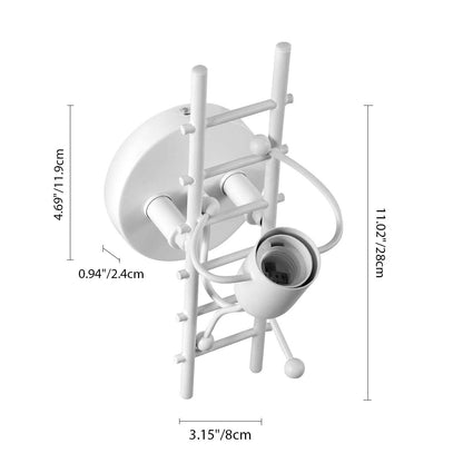 Creative Matchmaker Staircase Iron 1-Light Wall Sconce Lamp